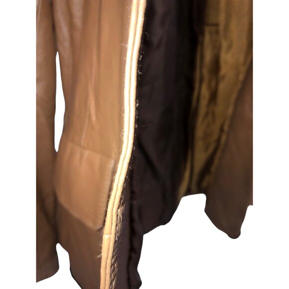 Chadwick's Brown Genuine Leather Jacket SIZE 4P NWT - Picture 12 of 14